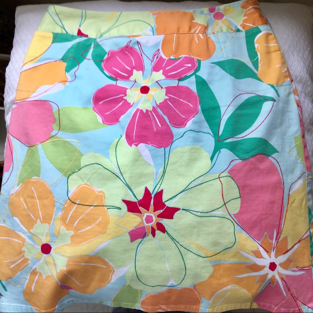 Talbots pastel floral burst stretch skirt!💐 SALE! - Picture 2 of 7
